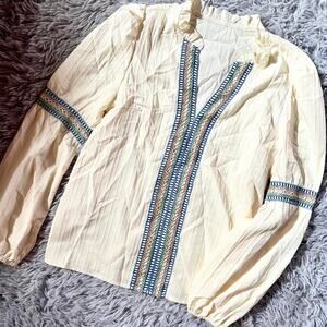 Embroider‎ Lace Earthy Hippie Prairie Fairycore Renfair Indie Cottagecore Blouse